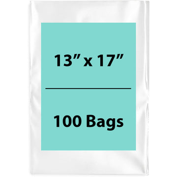 Clear Poly Bags Flat 1.5 Mil Size: 13 (width) Inch X 17 (Height) Inch
